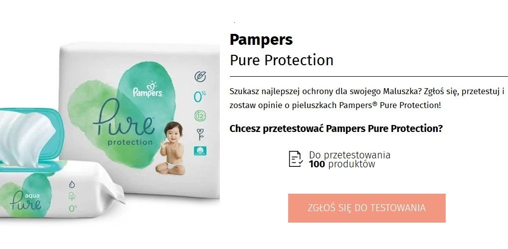 Test pieluch Pampers Pure Protection