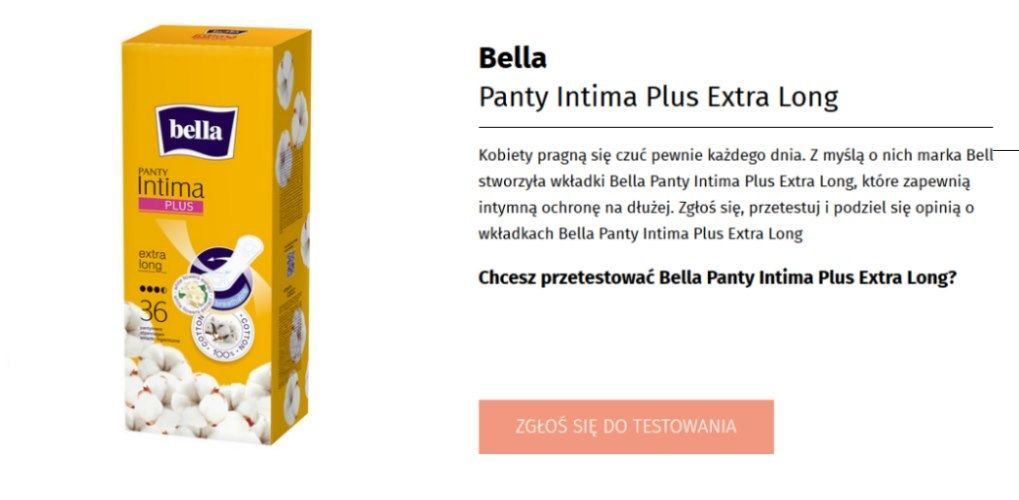 Test Bella Panty Intima Plus Extra Long