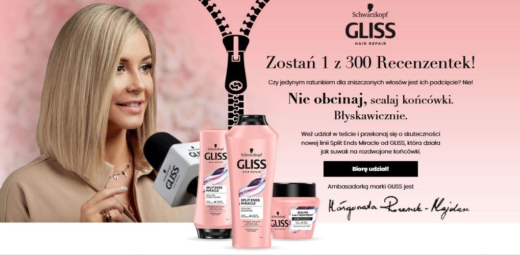 Test kosmetyków Schwarzkopf Gliss Split Ends Miracle